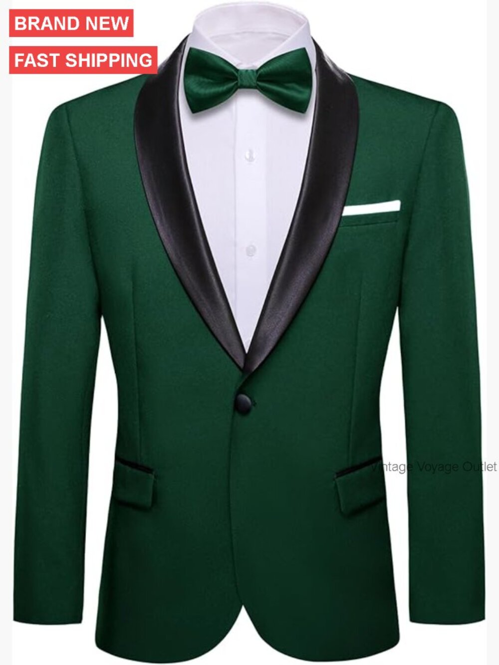 Men's Sport Coat Blazer Paisley Pattern One Button Tuxedo Jacket